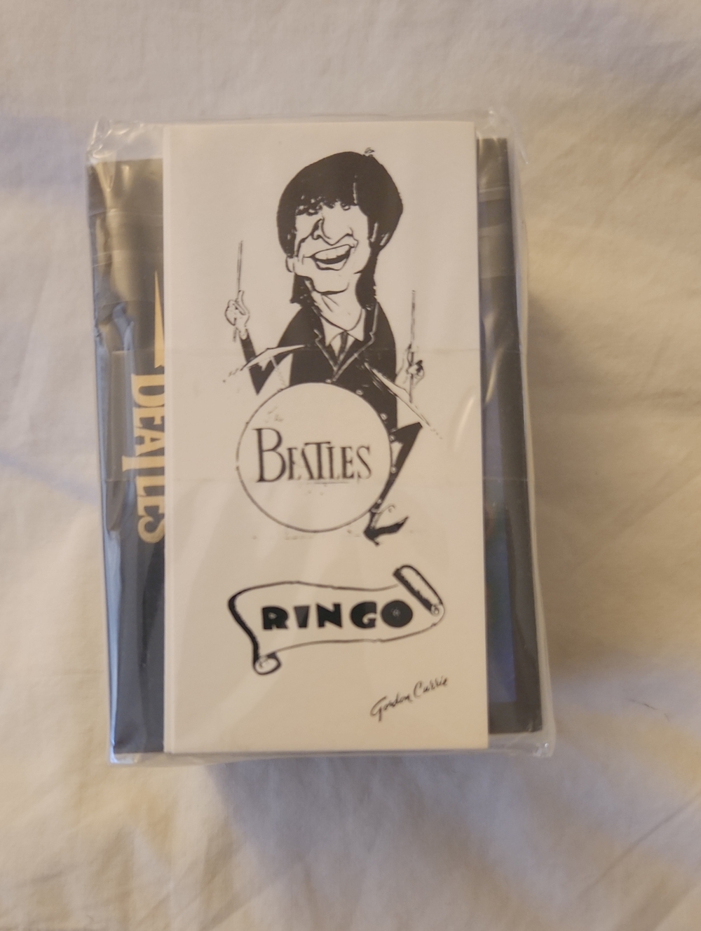 The Beatles Ringo Illustration Card - Black & White + Trading Card Set